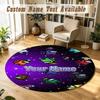 Round Rug Custom NameAmong Us Pattern Non Slip Carpet Home Floor Decor