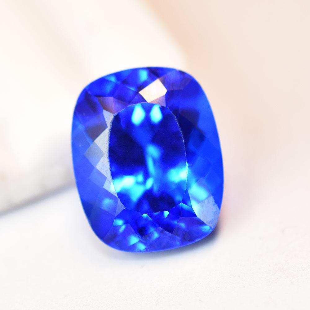 Natural Blue Sapphire Loose Gemstone 10.25 Ct Cushion Cut Jewelry Making September Birthstone Gift