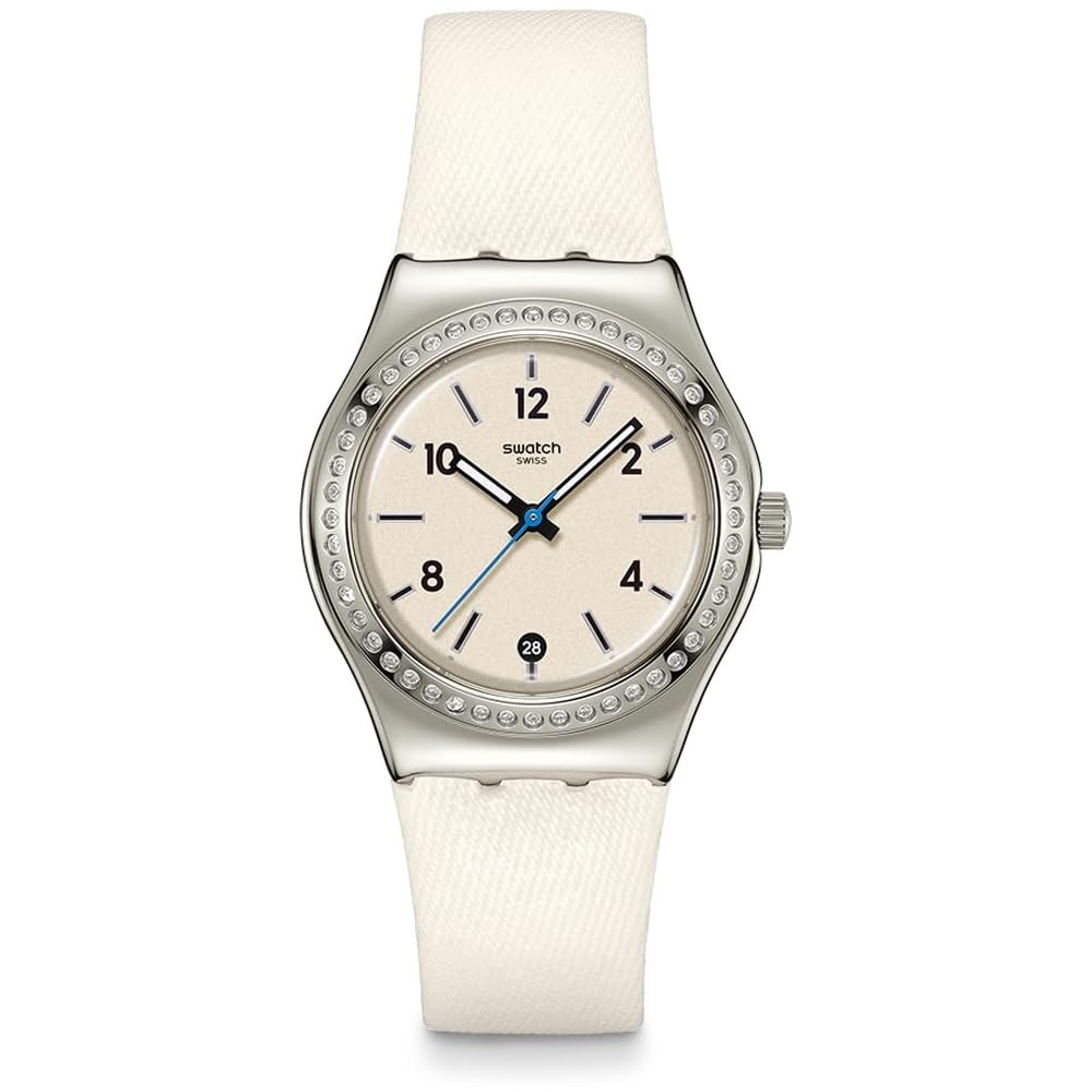 Женские часы Swatch Irony Medium Glacial Petals YLS471, Белые