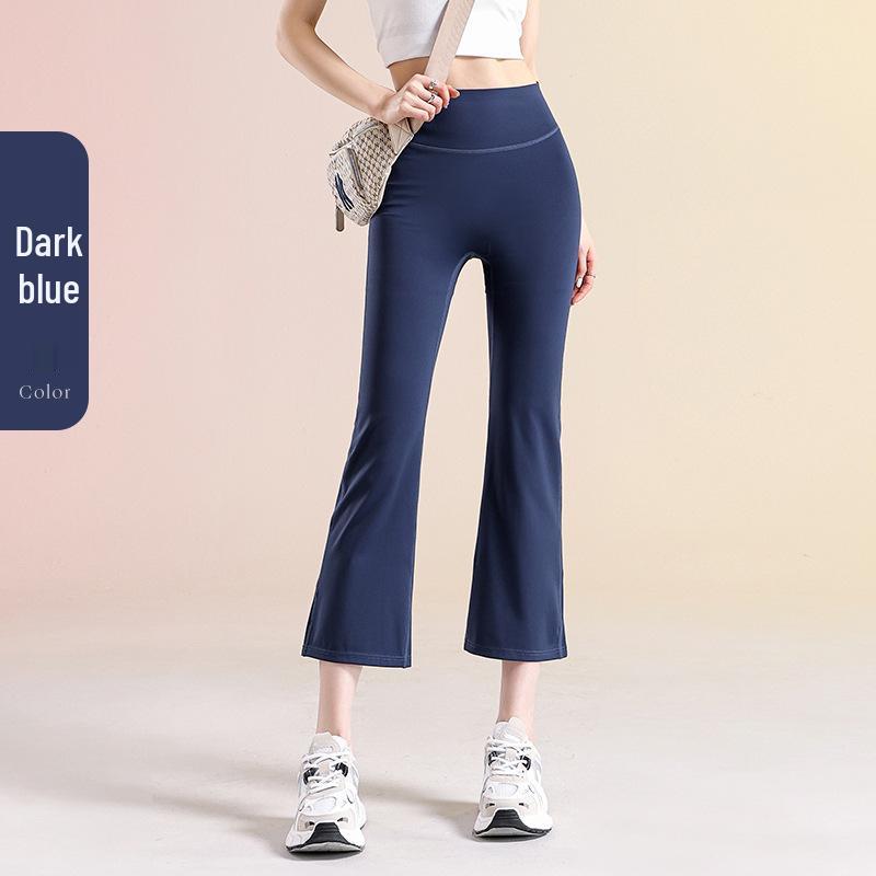 Women's High-Waisted Flared Yoga Pants - Lightweight, Breathable 7/8 Length for Pilates and Summer Fitness