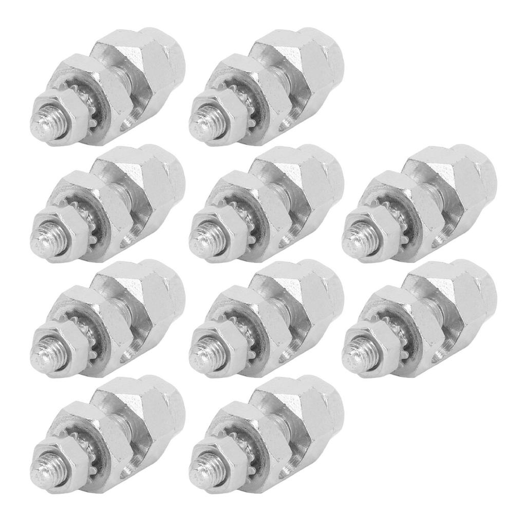 10 STÜCKE Blitzschutzkabelklemme Außensechskant Kupfer Erdungsschutzkabelklemme für PV-Modul