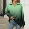 Women's Summer Fashion Casual  Printed V-Neck Long Sleeve Shirt Top