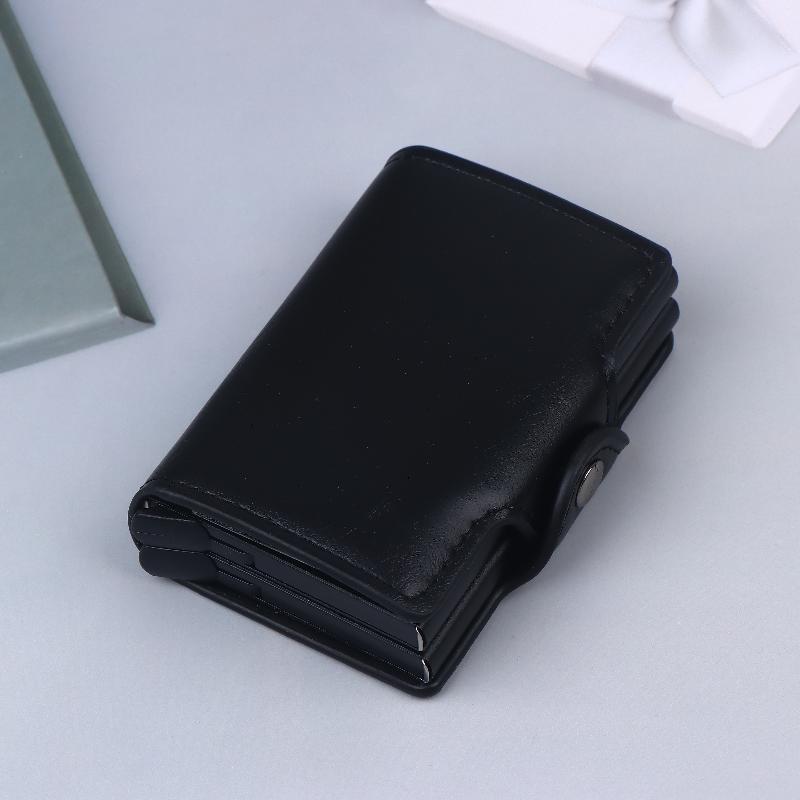 Large Capacity Double Layer Id Credit Card Holder Anti Rfid Blocking Protected Magic Wallet For Men Carbon Fiber Cardholder Case