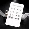Accessories Vintage Antique Silver Love Cross Ivory Flower 8 Pair Set Stud Earrings