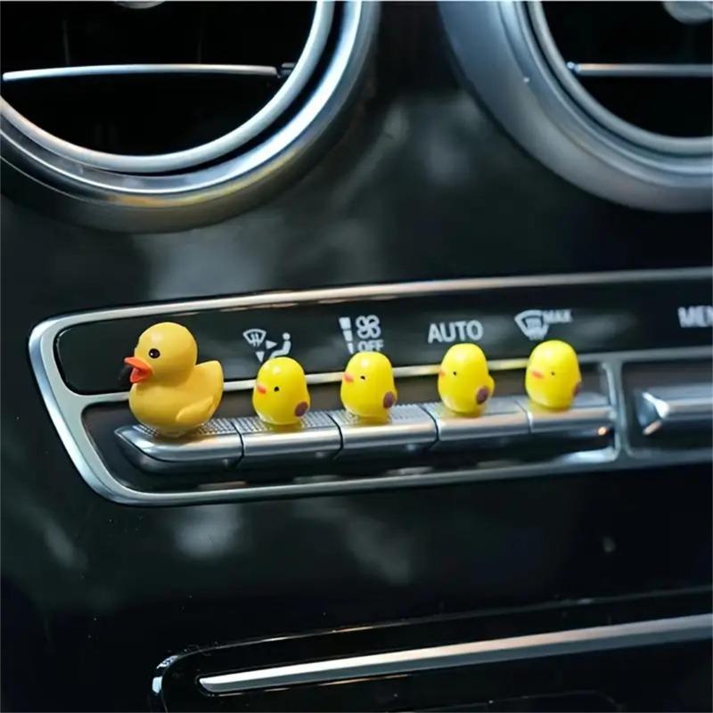 5Pcs Mini Cute Duckling Style Car Ornaments