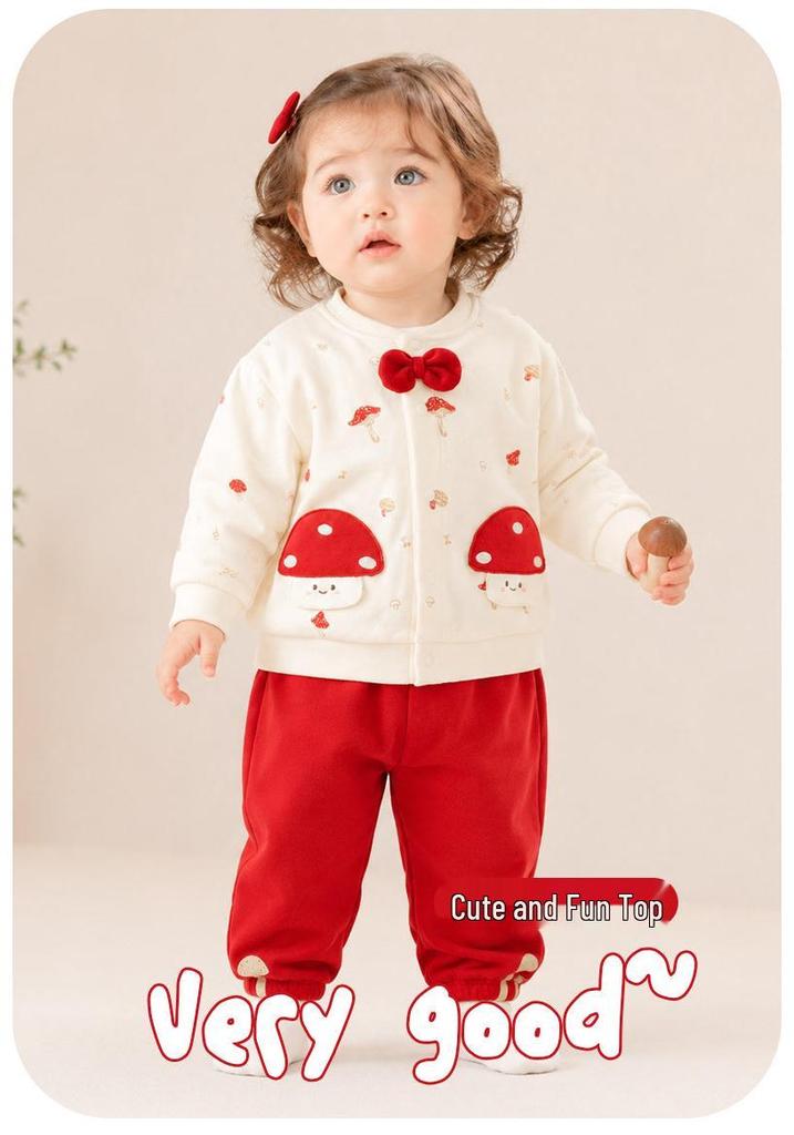 Youqi 2026 Baby Hoodie Cardigan - Children's Long Sleeve Outerwear for Spring & Autumn