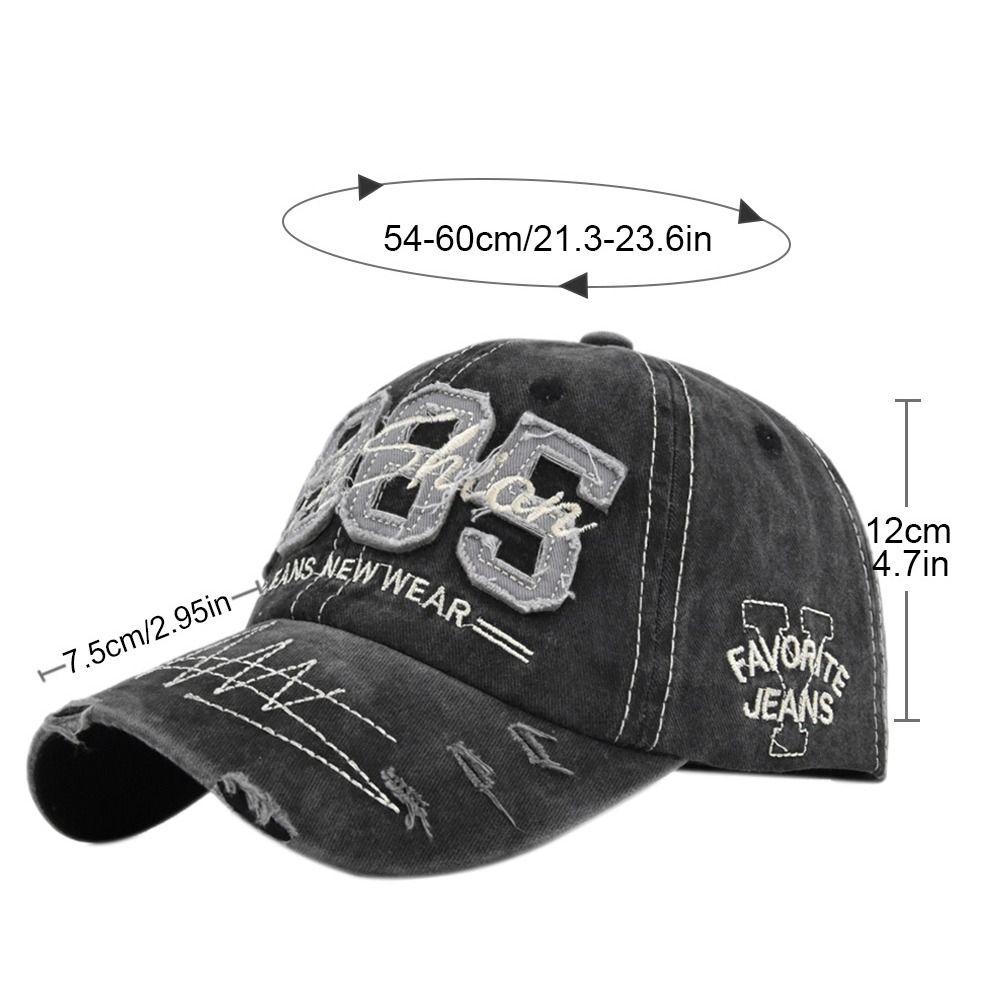 Hip-hop Distressed Faded Cap Adjustable Sunscreen Hats Man Women Outdoor Sports