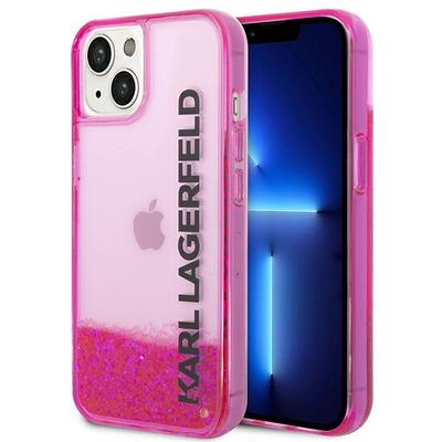 Etui Do iPhone 14 Plus Karl Lagerfeld Liquid Glitter Różowe