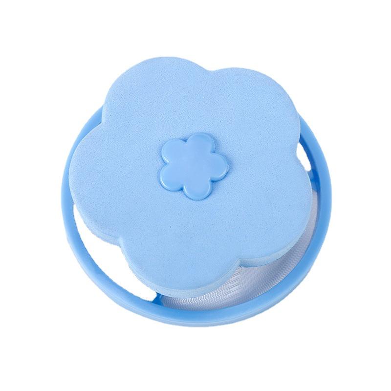 Plum Blossom Laundry Lint & Hair Removal Filter Bag with Stain Care Ball