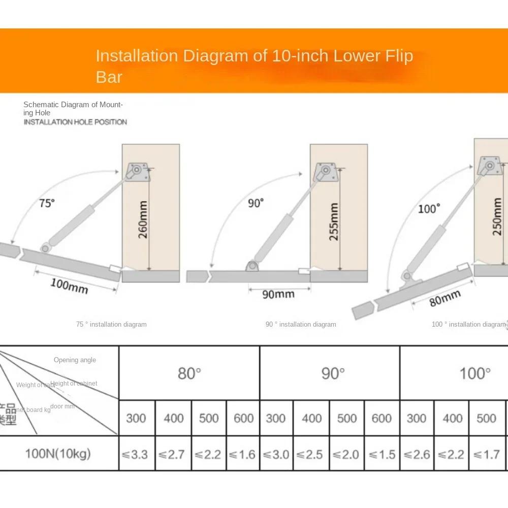 6/8/10 inch tijă hidraulică tijă hidraulică, uşă, presiune în jos, tijă telescopică, tijă de susţinere, bară pneumatică
