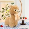 Cute Bow Tie Cream Alpaca Doll Girl Hug Pillow Home Decoration Grab Machine Doll Street Stall Ring Gift