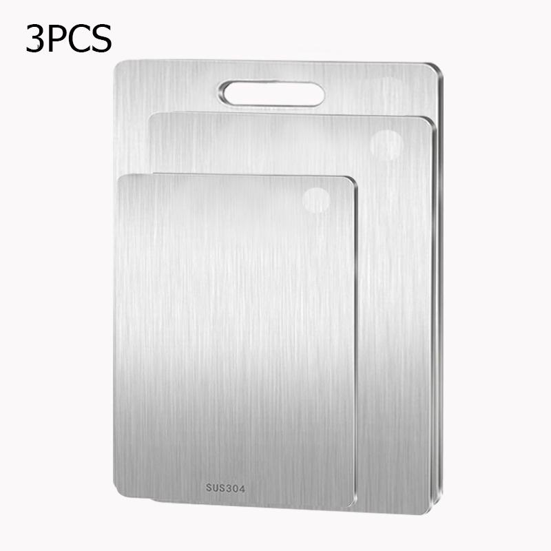 Stainless Steel Cutting Boards Multi-Purpose Double Sided Chopping Boards for Cutting Meat Fruit and Vegetable Food Grade Board