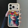 Oil Painting Style Flower Girl Phone Case For iPhone 17 17Air 15 14 13 12 11 16 Plus 16 17 Pro Max Shockproof Soft Cover Funda