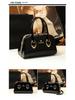 Patent Leather Mom's Handbag: Fashionable Genuine Leather Crossbody Shoulder Bag