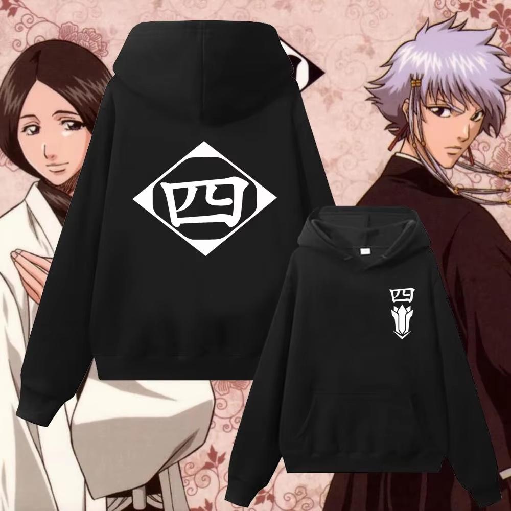 Hot Anime Bleach Zaraki Kenpachi Kusajishi Yachiru Graphic Hoodie Japanese Manga Loose Oversized Casual Streetwear Tops For Men Women