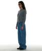 PARTIMENTO WOMEN Asymmetrical Pocket Work Jeans_Light Blue