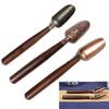 Portable Solid Wood Handle Tea Spoon Copper Creative Teaspoon Retro Coffee Scoops Coffee