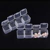 New Small 4-Grid Jewelry Transparent Pill Box DIY Craft Diamond Drawing Accessories Nail Tool Storage Box