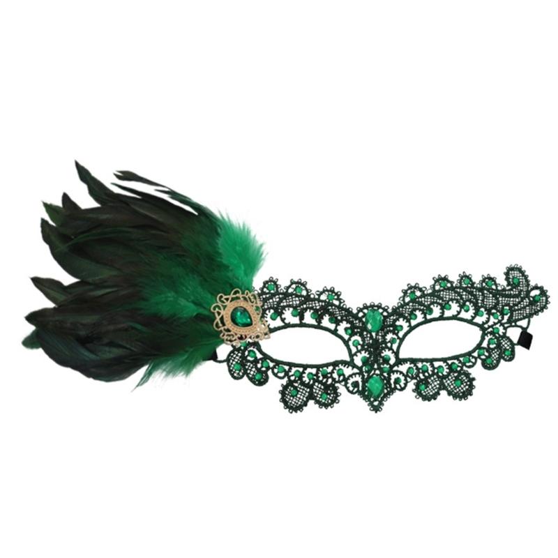 Venezianische Maske Augenmaske Feder Halbmaske Augenmaske für Maskeraden Bälle, Halloween-Party, Cosplay, Fotoshooting Geschenk