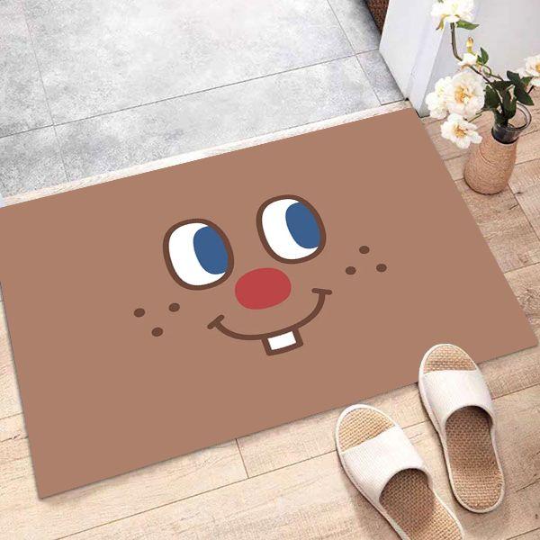 Diatom Mud Anti-Skid Water Absorption Cartoon Funny Entry Door Floor Mat Entrance Door Mat Toilet Bathroom Door Mat Quality