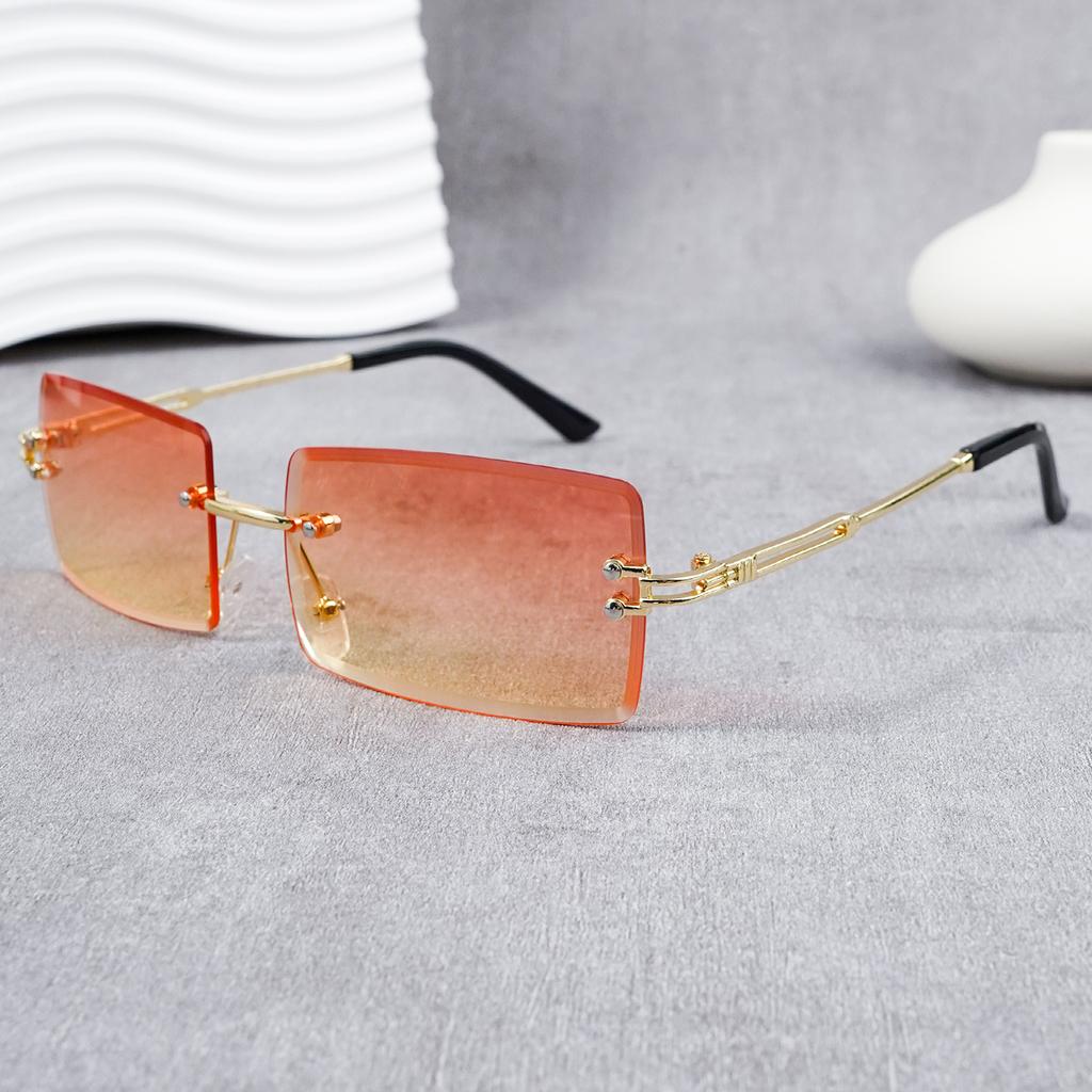 Frameless Rectangles For Women And Men - Uv400 Fashionable Sunglasses