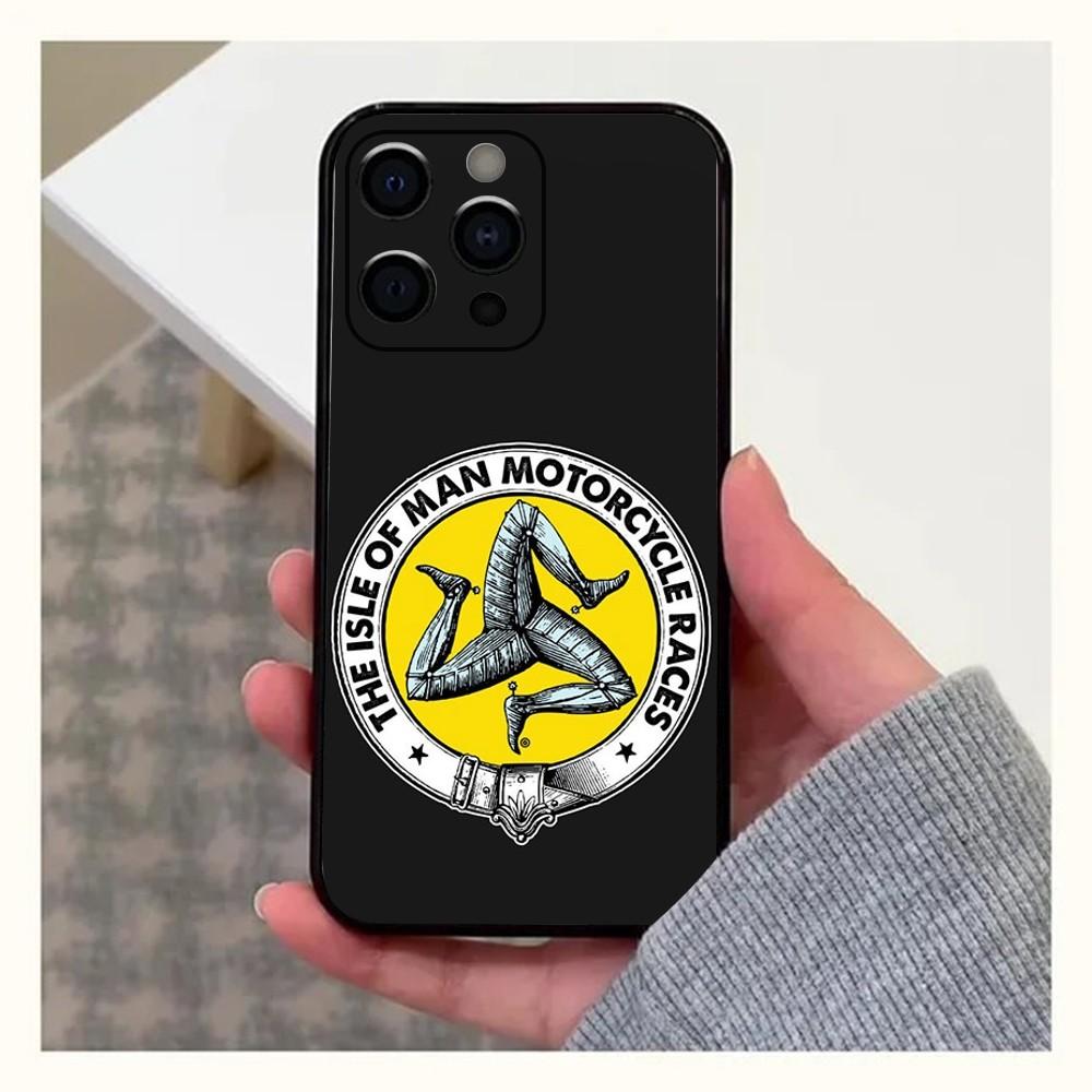 Isle of Man Coat of Arms Phone Case For Apple iPhone 15,14,13,12,11,Pro,X,XS,Max,XR,Plus,Mini Soft Black Cover