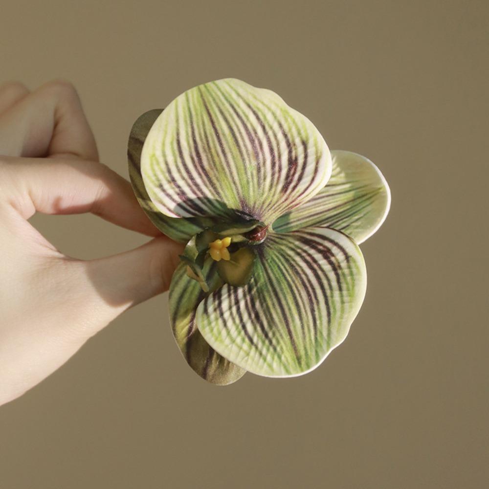 Shark Clip Flower Hair Claw Ponytail Clip Large Shark Clip Cute Butterfly Orchid Hair Clip  Female