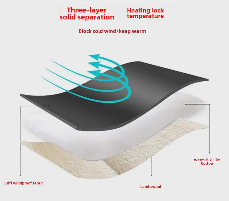 Waterproof Cotton Sports Trousers - Autumn/Winter Warm, Velvet Lined, Thick, Snow and Windproof Cuffs