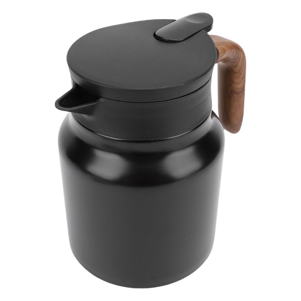 Stainless Steel Vacuum Insulated Tea Pot 1000ml Capacity Thermal Beverage Pitcher  Office Use