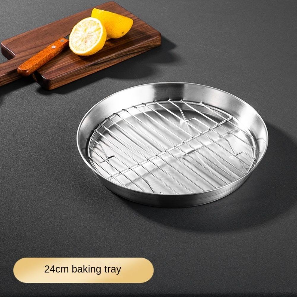 Elevated Mesh Barbecue Tray 304 Stainless Steel Baking Tray Multi-purpose Tray  Air Fryer