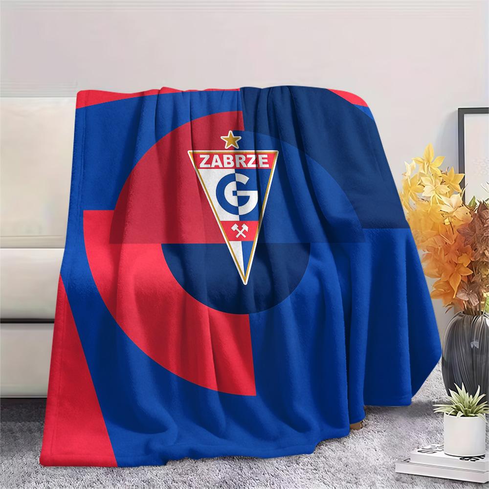 Górnik Zabrze Print Flannel Blanket, High Quality Comfortable for All Seasons, Home Decor, Warmth and Comfort