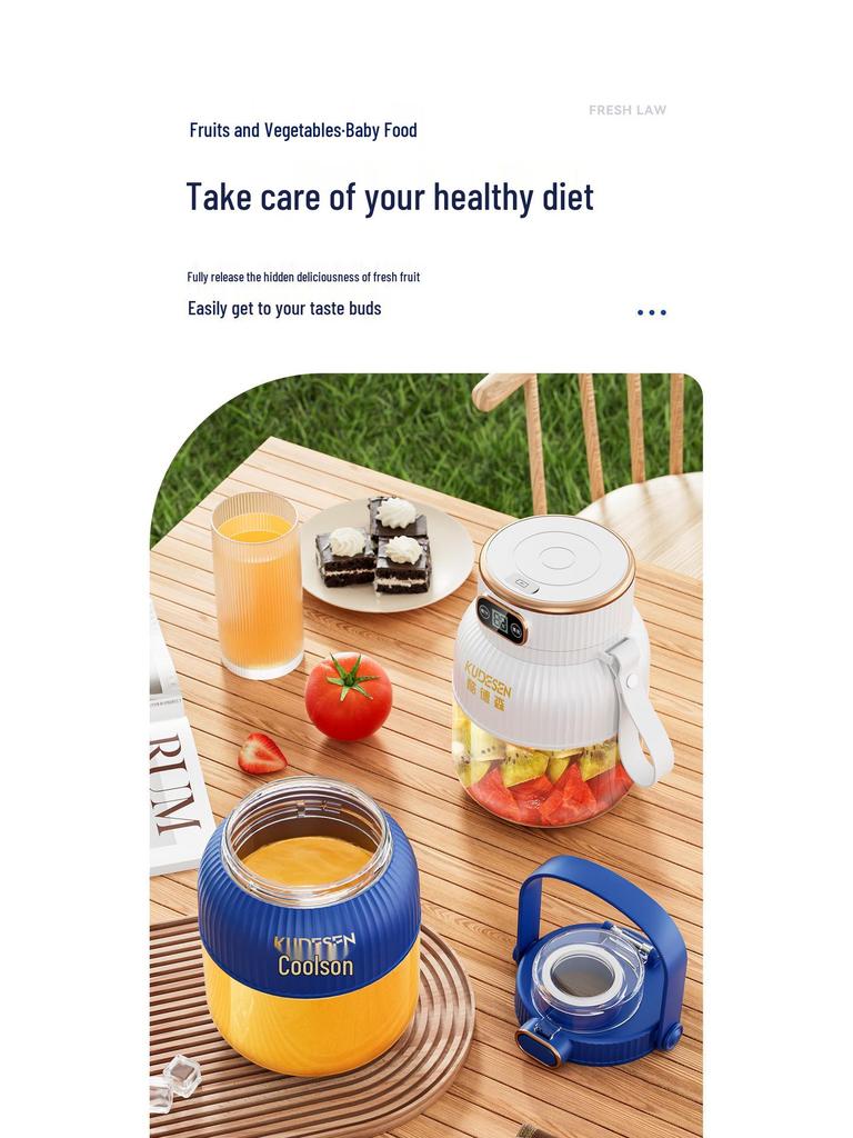 Ton Ton Portable Large-Capacity Juicer Cup for Fresh Fruit & Crushed Ice