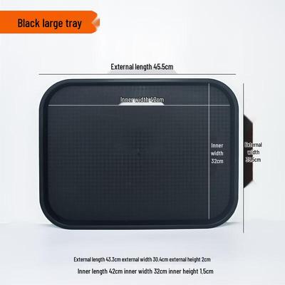 LIJIA FITMENT Plastic Rectangular Non-Slip Serving Tray
