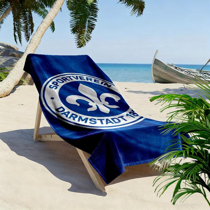 Asciugamano da Spiaggia Stampato SV Darmstadt 98, Asciugamano Grande Morbido ad Asciugatura Rapida per Spiaggia Campeggio Nuoto