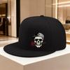 Skull with Rose Baseball Cap Unisex Polyester Street Style Adjustable Hip Hop Snapback Hat