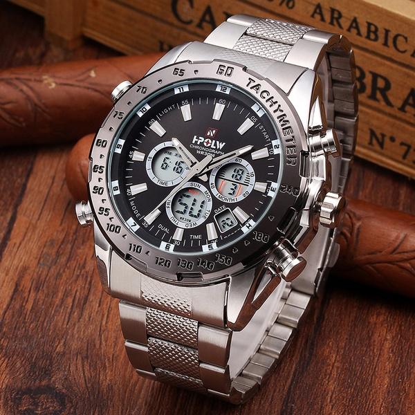 Buy HPOLW Watch Mens Date Day LED Display Luxury Sport Watches