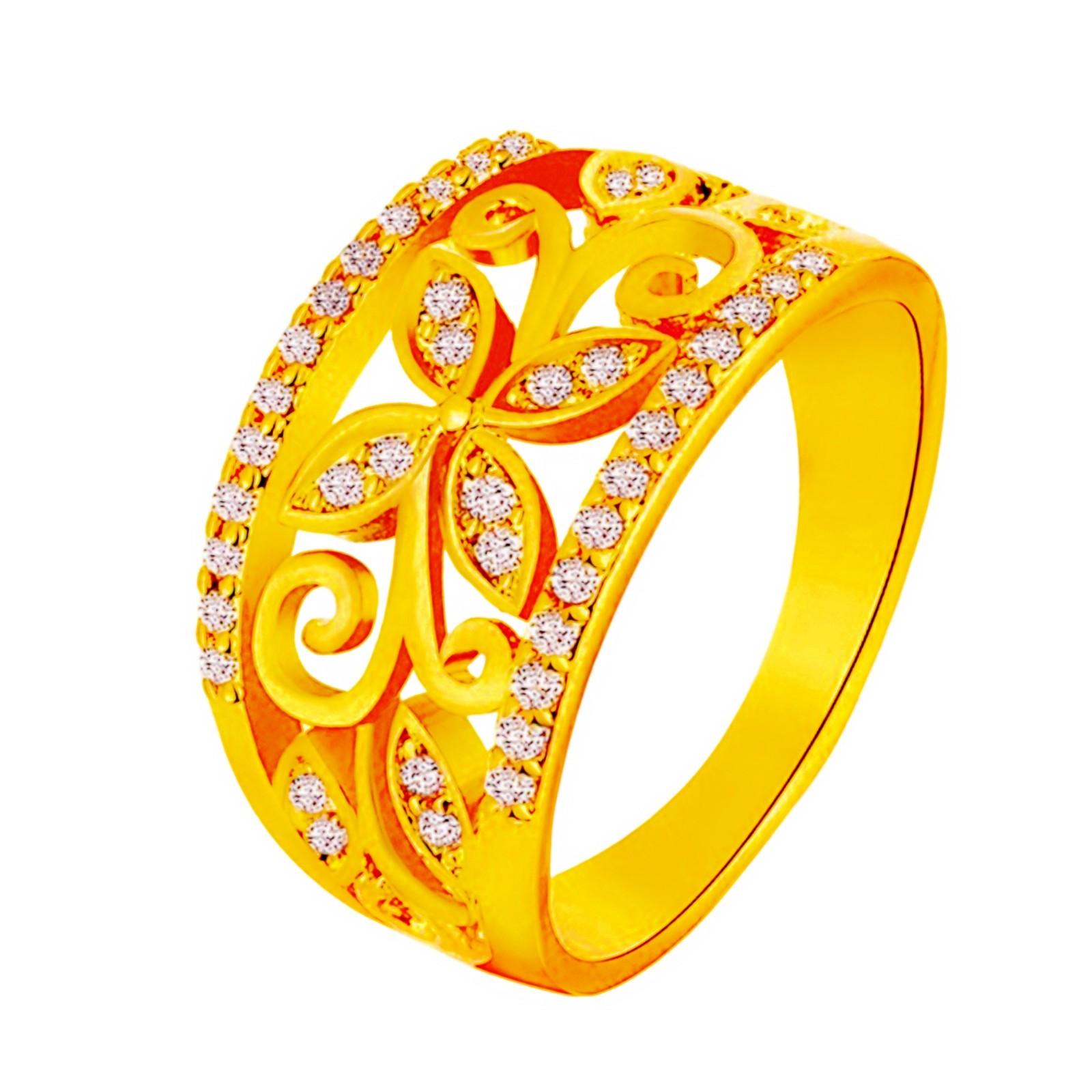 Hollow Pattern Hand Jewelry Women s Fashion Crystal Diamond  Ring Jewelry 6