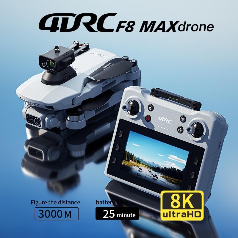 4DRC F8 PRO MAX Remote Control Drone 5G WIFI RC Dron With Screen Quadcopter Obstacle Avoidance 8K HD Dual Camera FPV Dron Toys