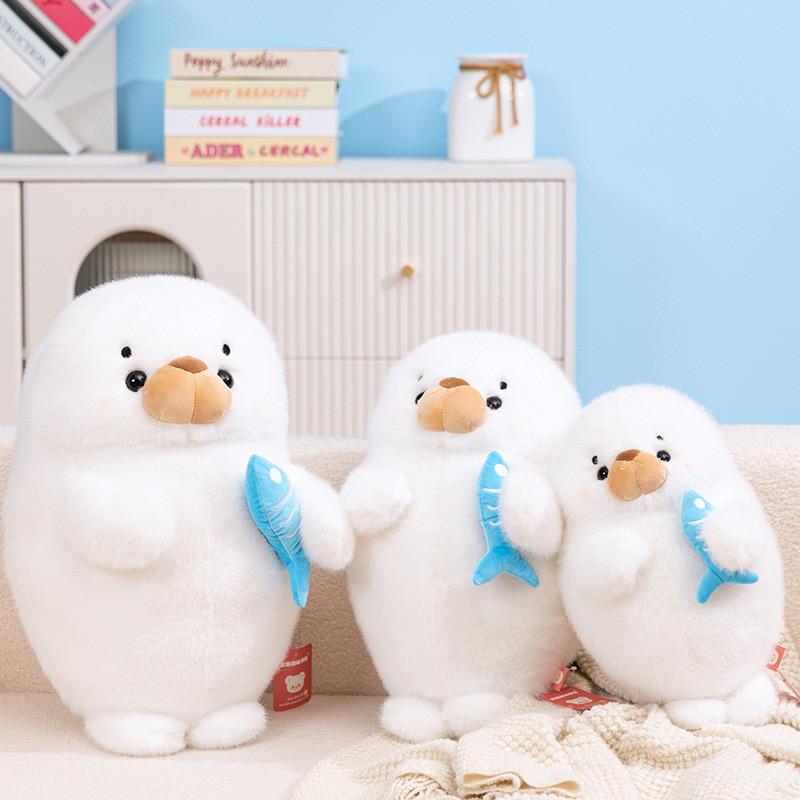 Plush Seal Toy With Pp Cotton Filling For Kids Sleep Aid And Gift