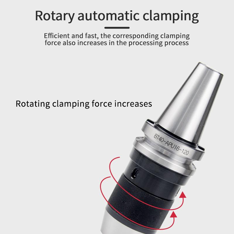 CNC tool holder BT40-APU13-100 self-tightening drill clamp type CNC machining center lathe APU drill chuck wrench