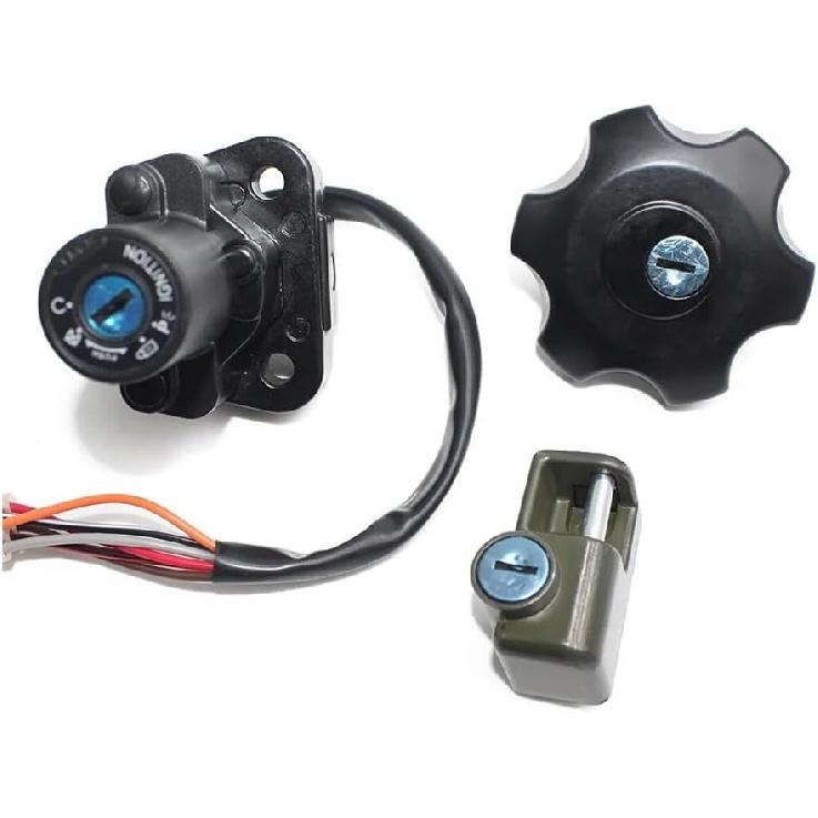 Motorcycle Gas Cap Fuel Cap Motorcycle Ignition Switch Locks Fuel Gas Tank Cap Set for DR650 DR650SE 1996 2022 Motorcycle Fuel Petrol Cap