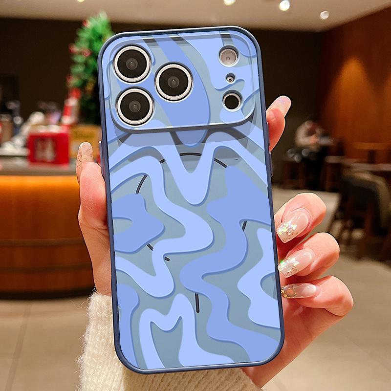 Leopard Print Striped Phone Case For iPhone 17 Pro Max Funda iPhone 16 15 14 13 Pro Max Magnetic For Magsafe Hybrid Slim Matte Cover