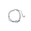 Stylish Unisex Titanium Steel Cat Eye Bracelet With Unique Design Bead