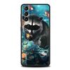 Süßes Tier Waschbär Handyhülle Für Samsung Galaxy S24 S23 S22 S20 S21 FE Ultra S24 S23 S10 S10E S9 S8 Plus 5G Handyhülle Taschen