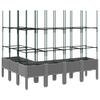 Planter with Trellis Light Grey 160 x 120 x 142.5 cm PP