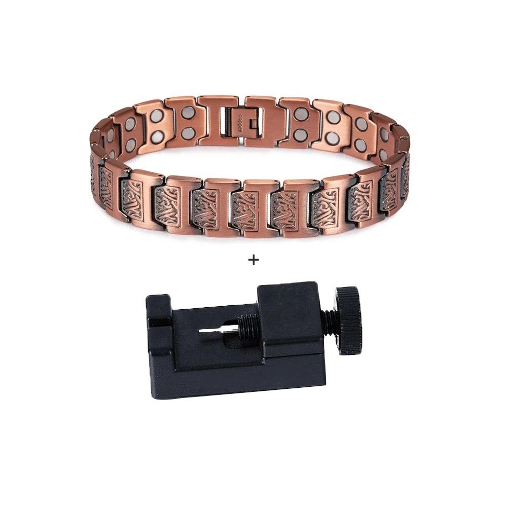 

Ikuinen Магнитный Медный Браслет Для Мужчин Викинг Медь Магнитный Браслет Артрит Мужская Цепочка На Руку Винтаж Браслет Магнитный Браслет Homme чёрный/медный