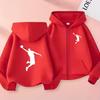 Children's Zip-Up Basketball Sweatshirt Fashion Idol Star Hoodie Casual Sports Cardigan for Boys And Girls 3-12 Years Old