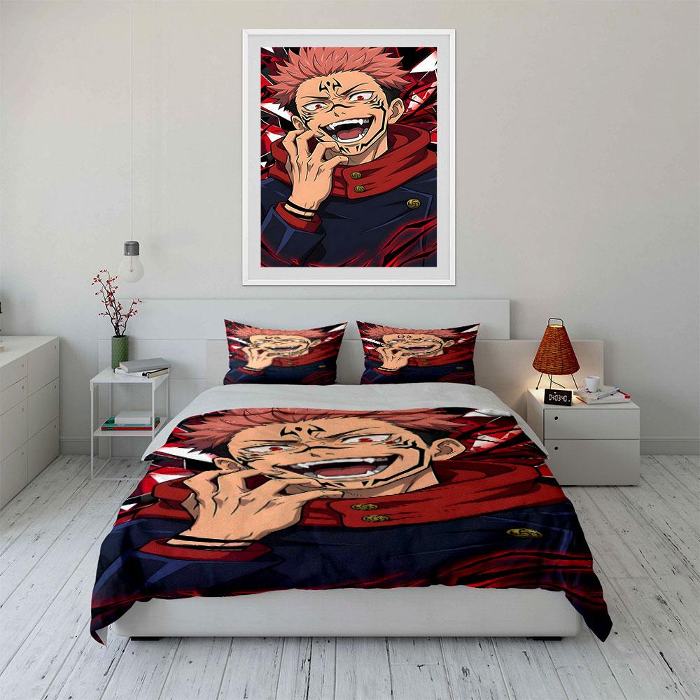 Anime Character Face Design. Bedding Sets Duvet Cover Sets Duvet Covers Pillowcases(1 * Duvet Cover 2 * Pillowcases Without Duvet Insert)