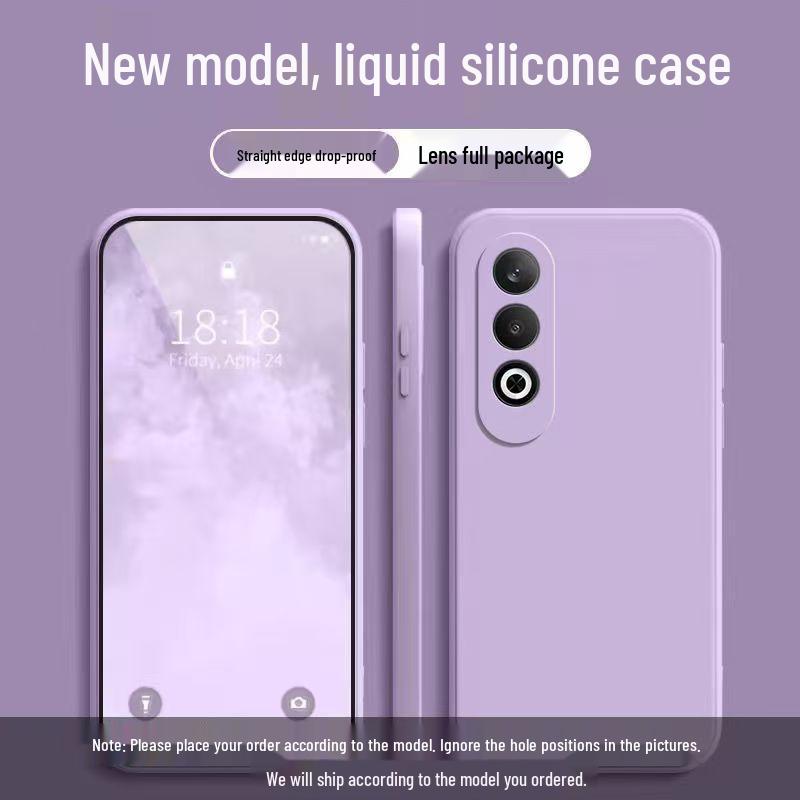 OPPO K12 Plus Liquid Silicone Case: Solid Color, Full Coverage, Drop Protection, Soft Edge