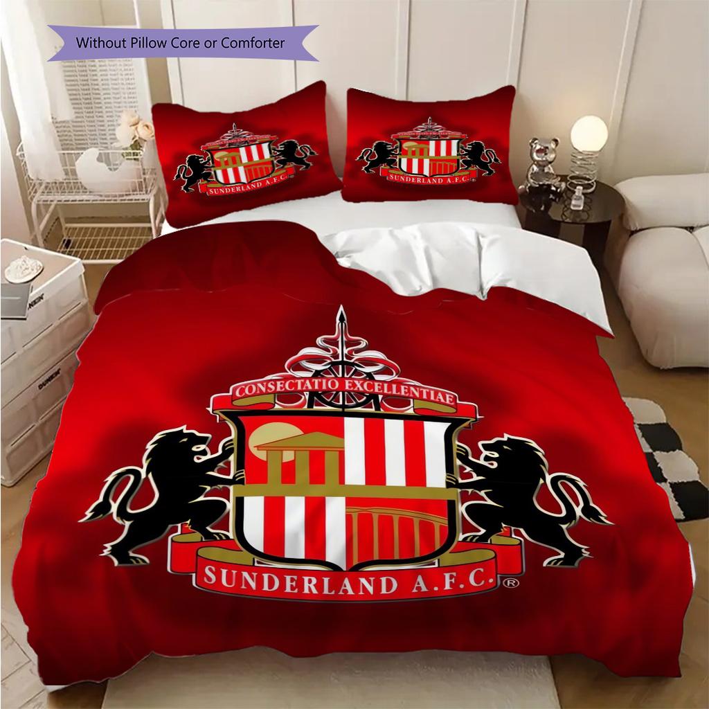 Sunderland Afc Emblem Display Bedding (1 * duvet cover + 2 * pillowcase, without core) 2D Flat Christmas birthday gift Bedding set
